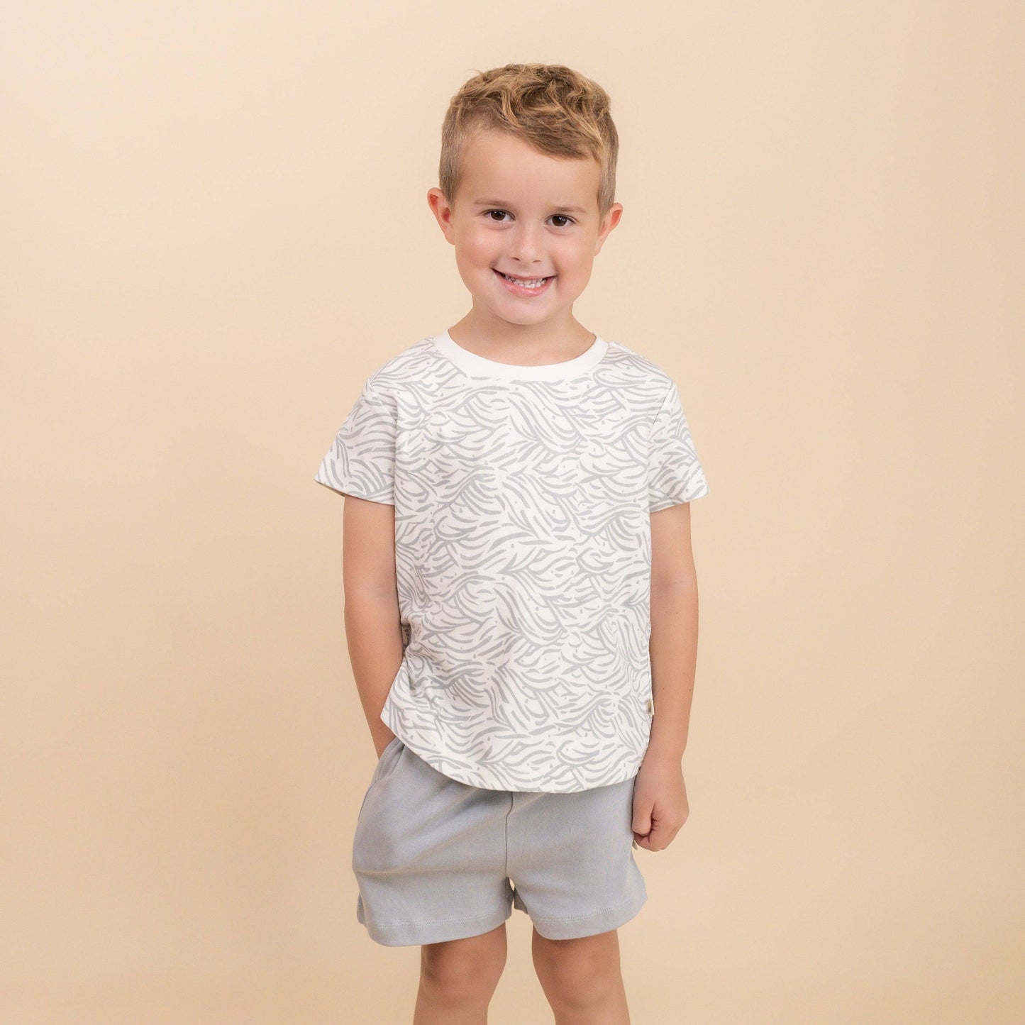 Organic Tee & Shorts Set - Waves