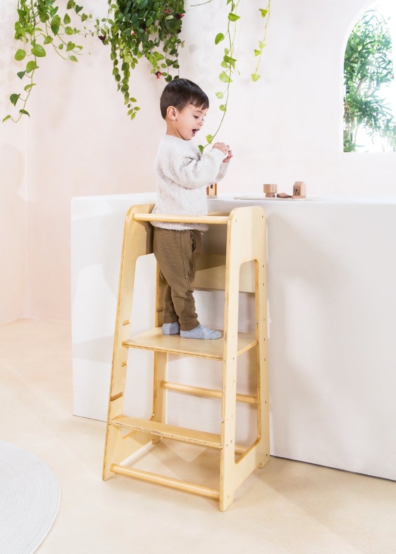 New Educational Tower - Natural Wood