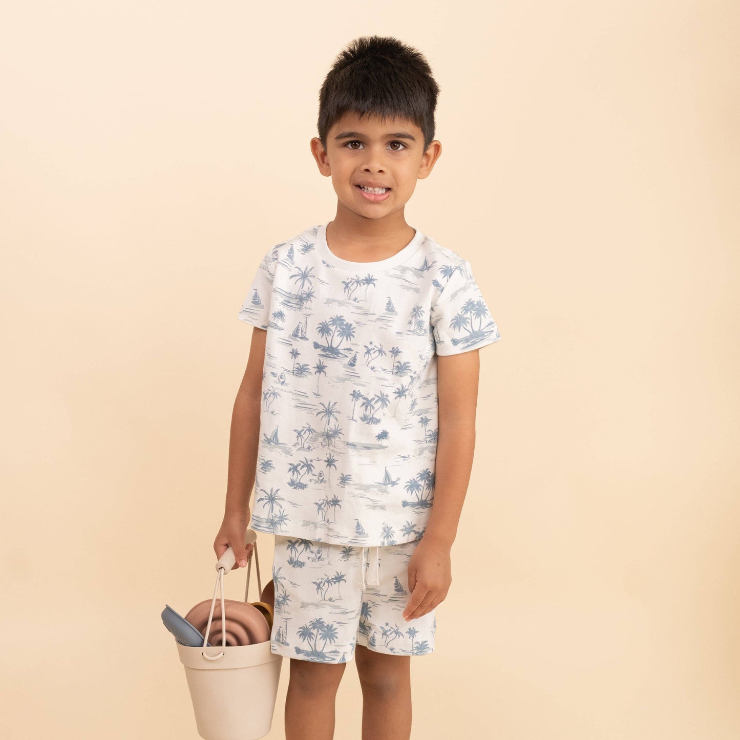 Organic Tee & Shorts Set - Coastal