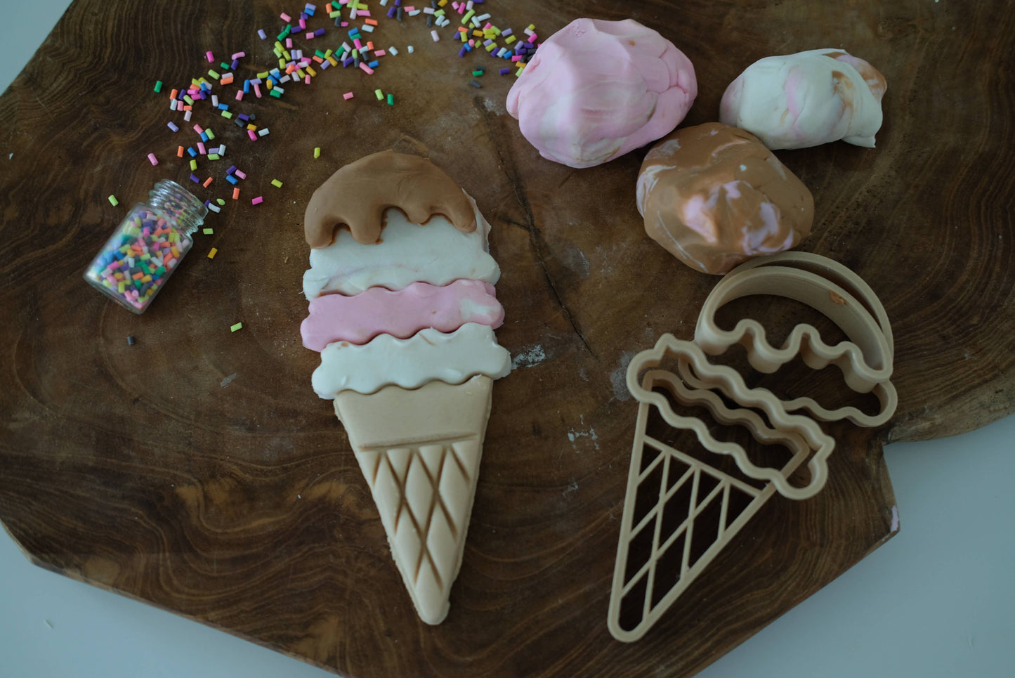 Ice Cream Cutter Set - Eco Playdough Tool
