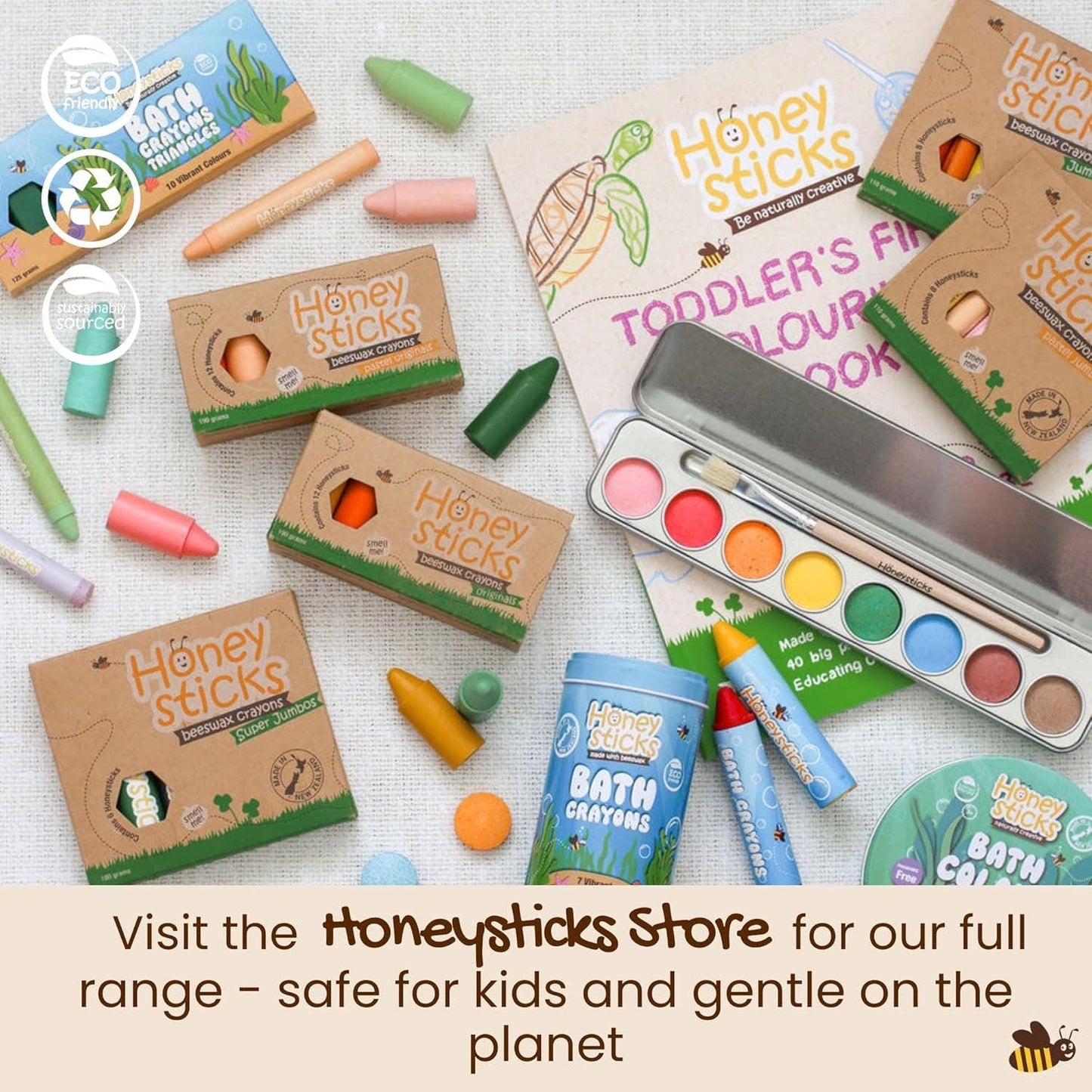 Honeysticks Jumbo Crayons (24 Pk) - 100% Pure Beeswax Crayon