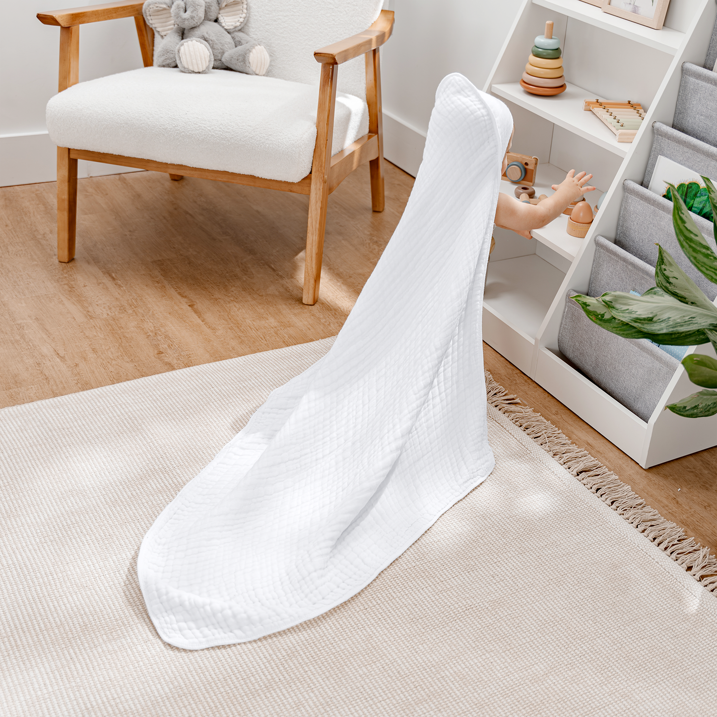 Baby Hooded Towels 6 Layer Muslin Cotton Towel for Kids