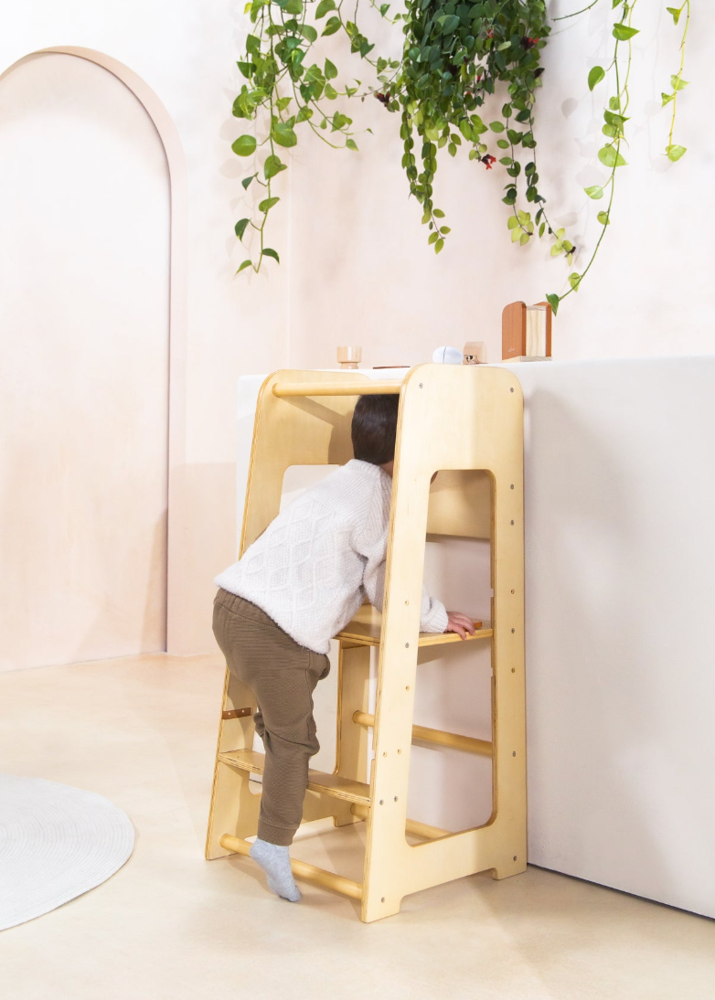 New Educational Tower - Natural Wood