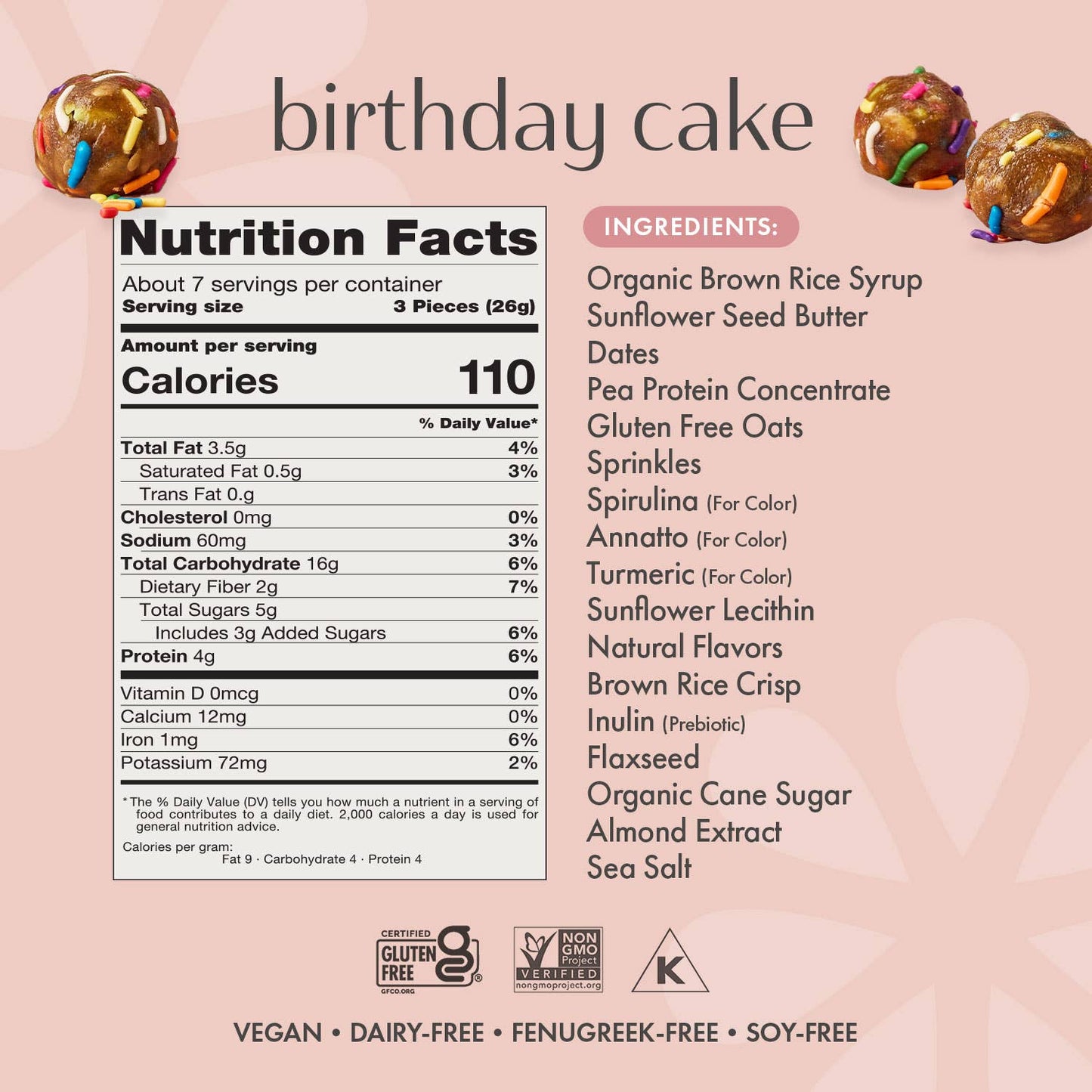 Lactation Cookies (Free from Gluten, Soy, Dairy-5g sugar)