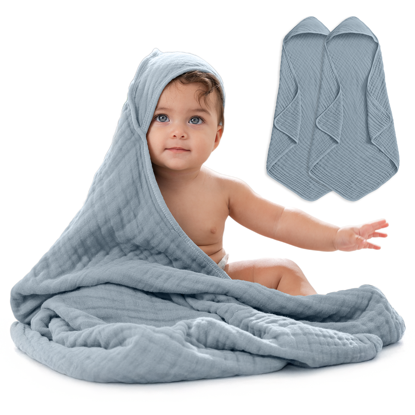 Baby Hooded Towels 6 Layer Muslin Cotton Towel for Kids