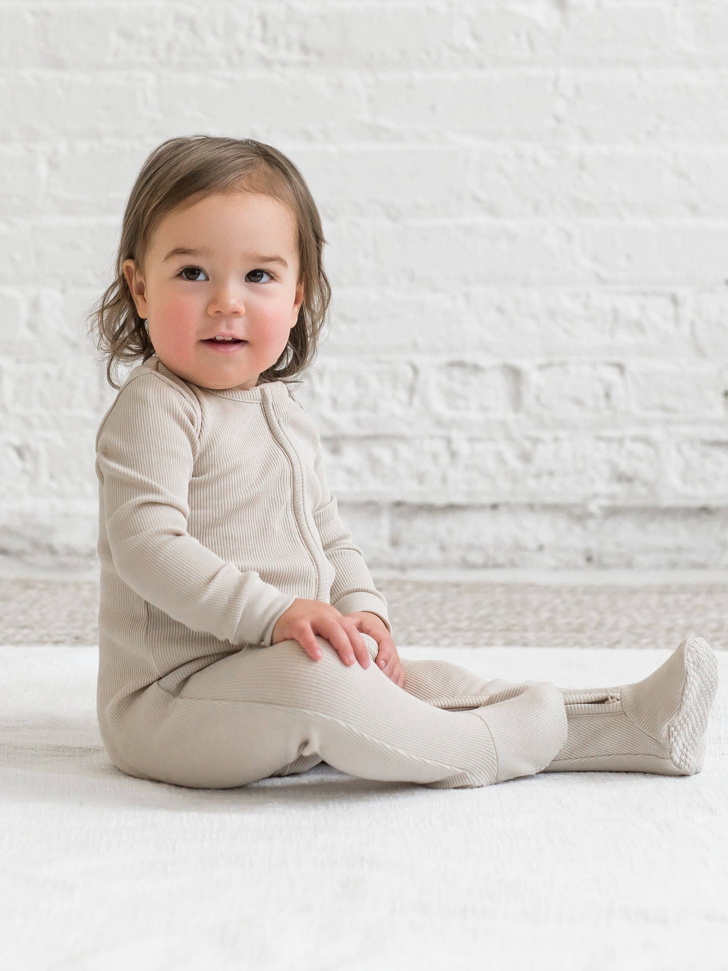 Kit Ribbed Zipper Sleeper