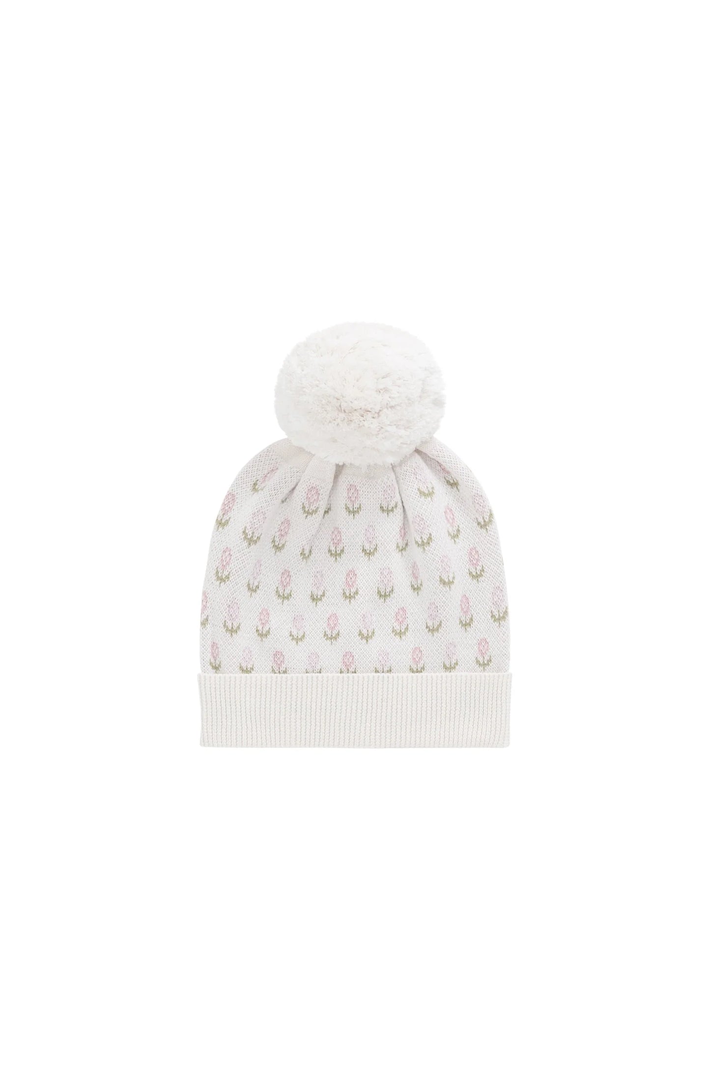 Savannah Beanie - Olivia Jacquard Slightly Pink