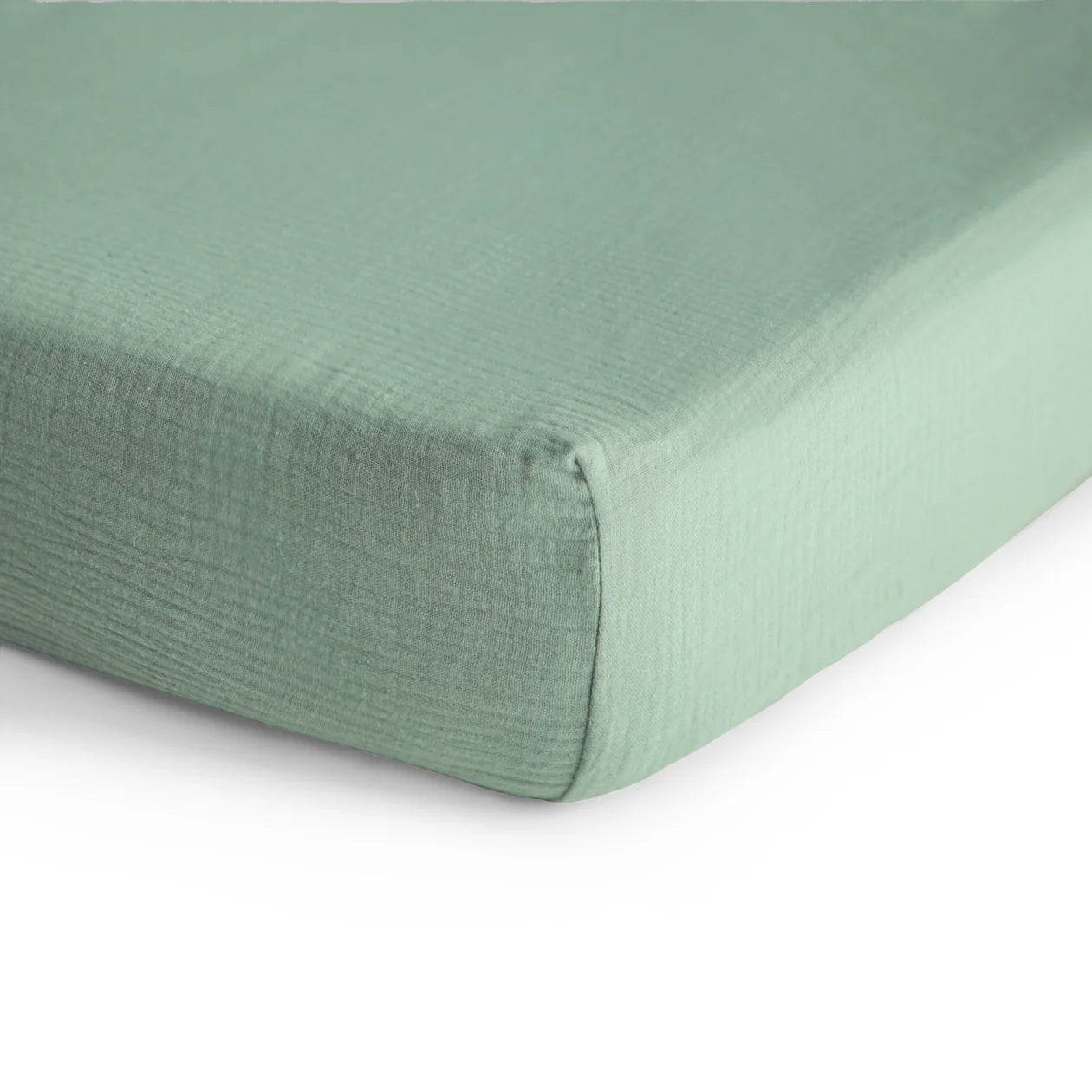 Muslin Crib Sheet Roman Green