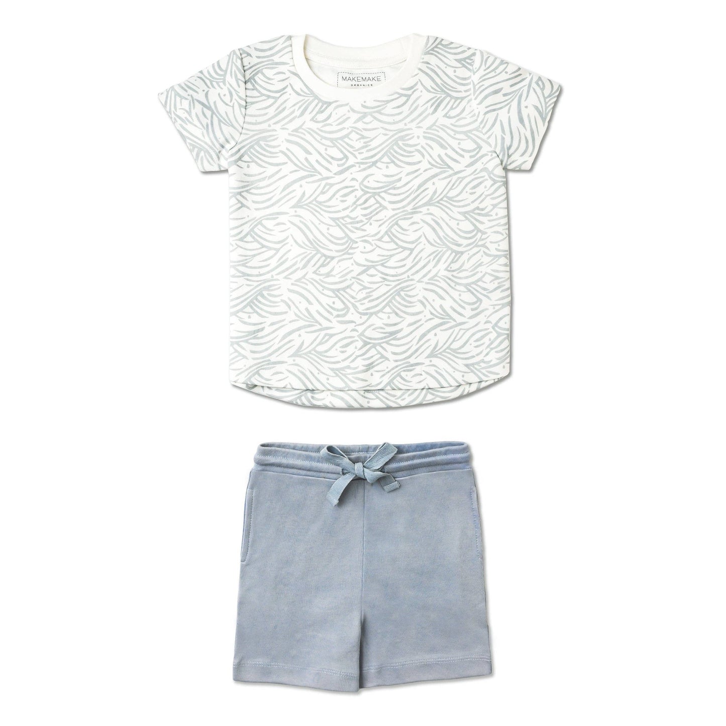 Organic Tee & Shorts Set - Waves