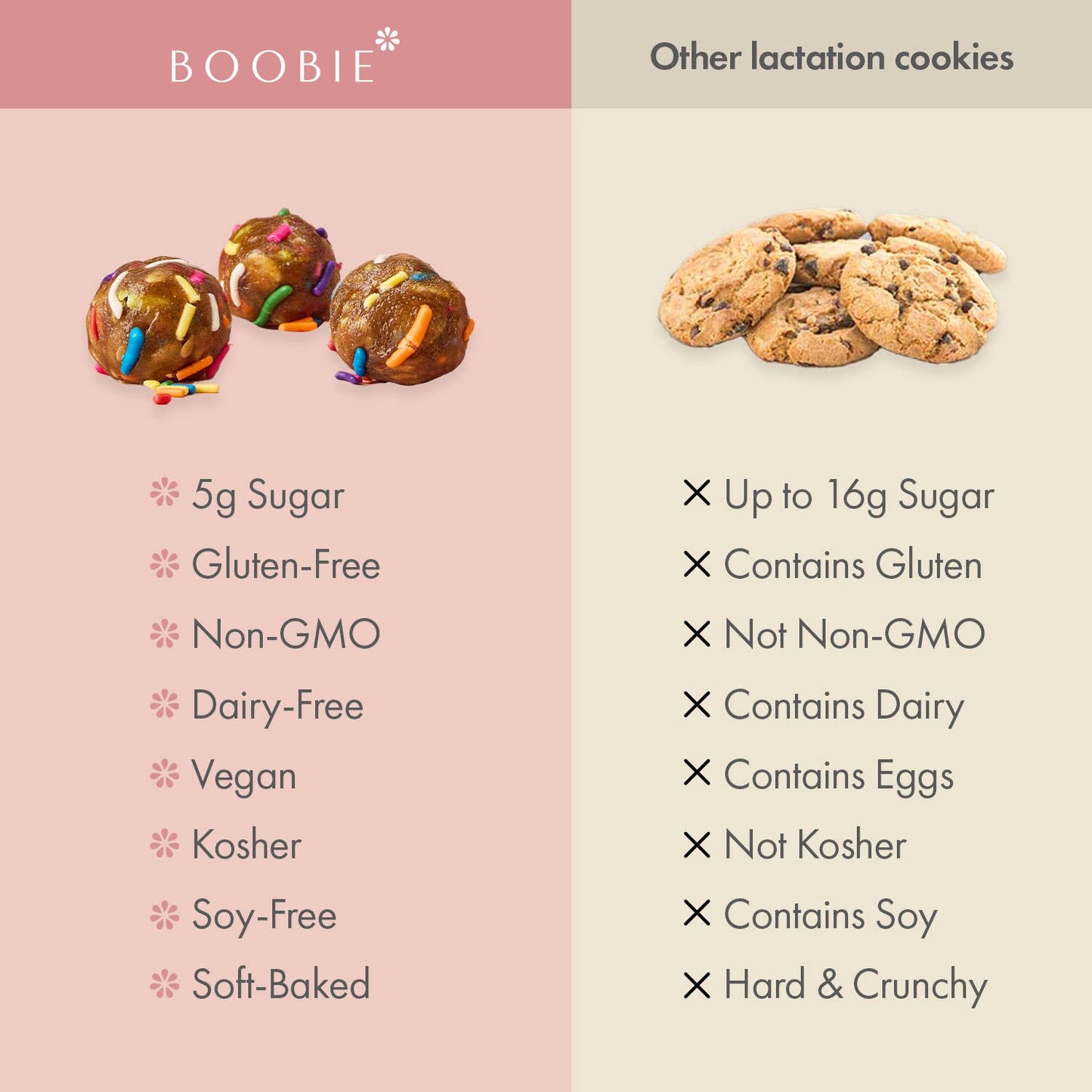 Lactation Cookies (Free from Gluten, Soy, Dairy-5g sugar)