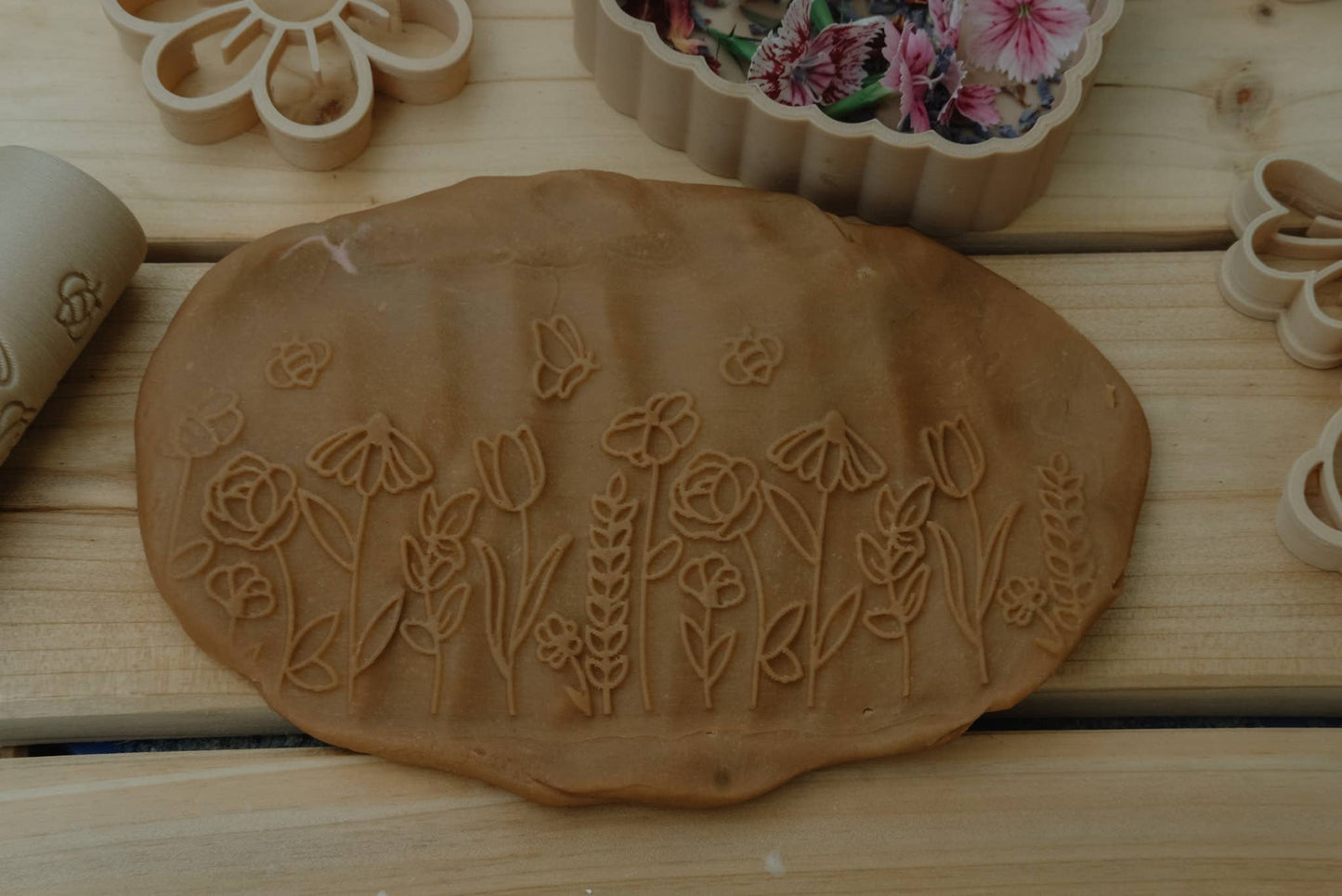 Flower Roller - Eco Pattern Playdough Roller