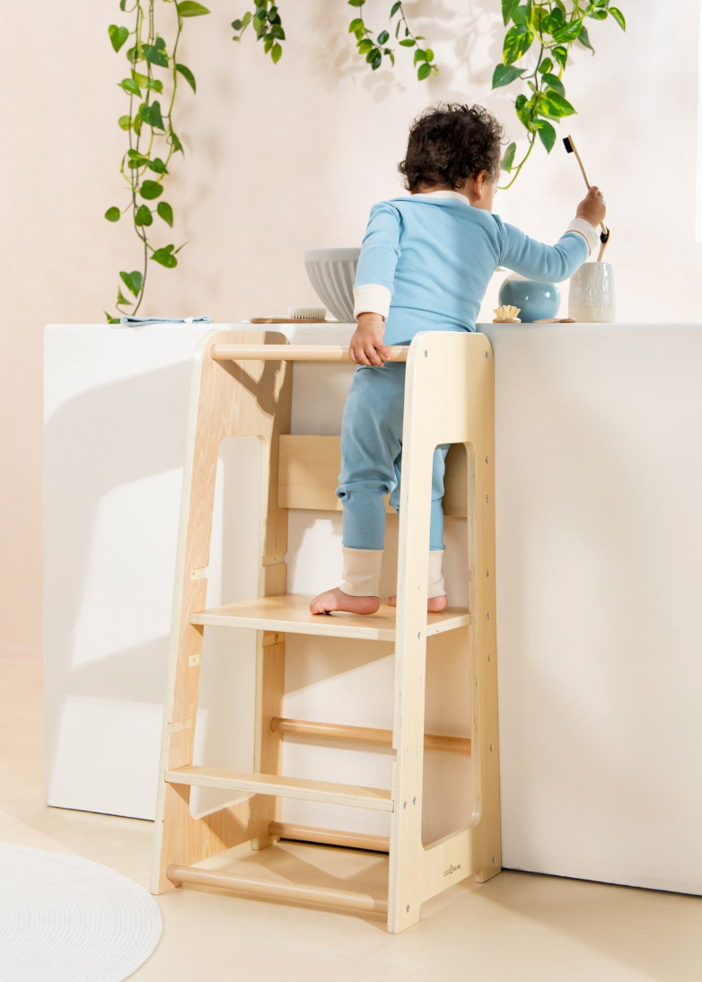New Educational Tower - Natural Wood