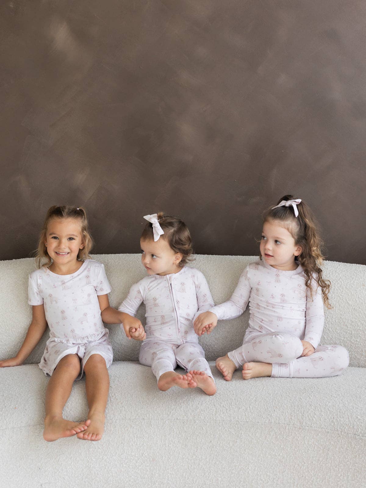 Pups & Bows | Bamboo Zipper Pajamas