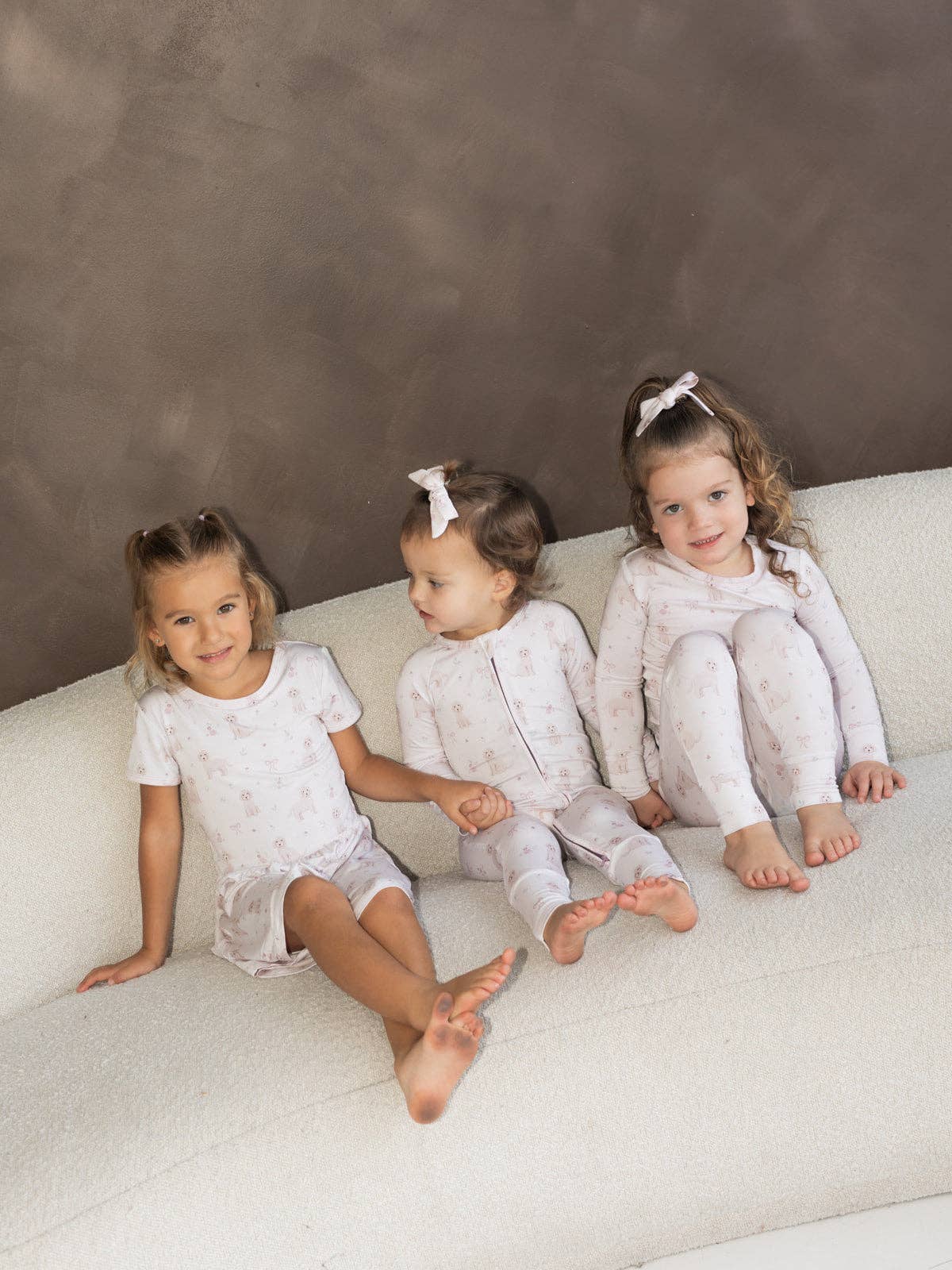 Pups & Bows | Bamboo Zipper Pajamas