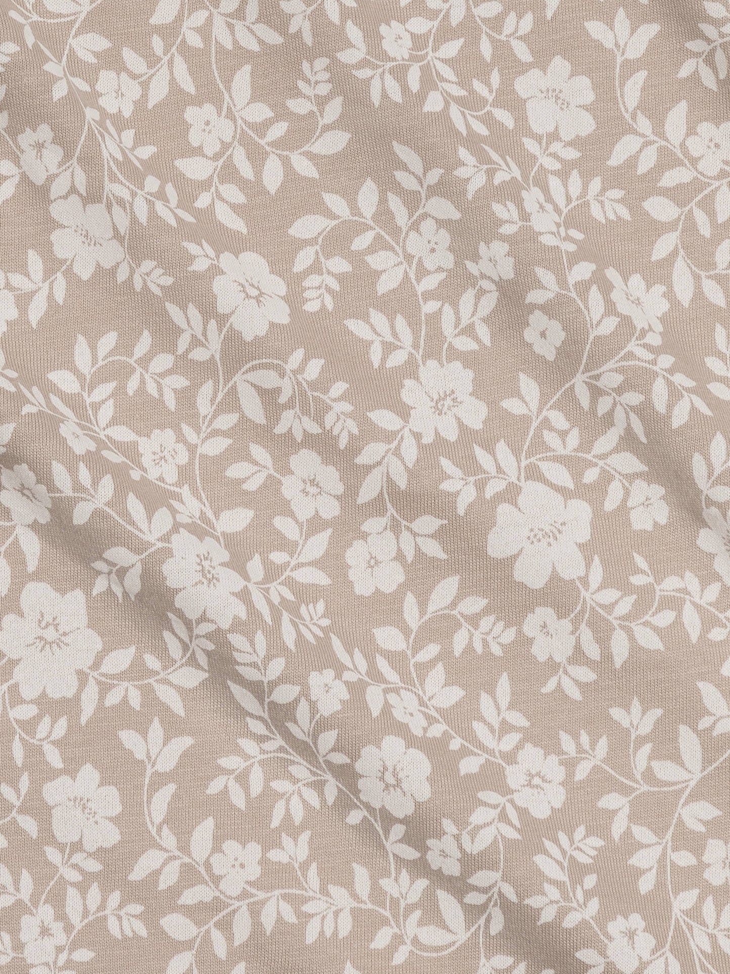 Organic Baby Swaddle Blanket - Nicola Floral / Beige