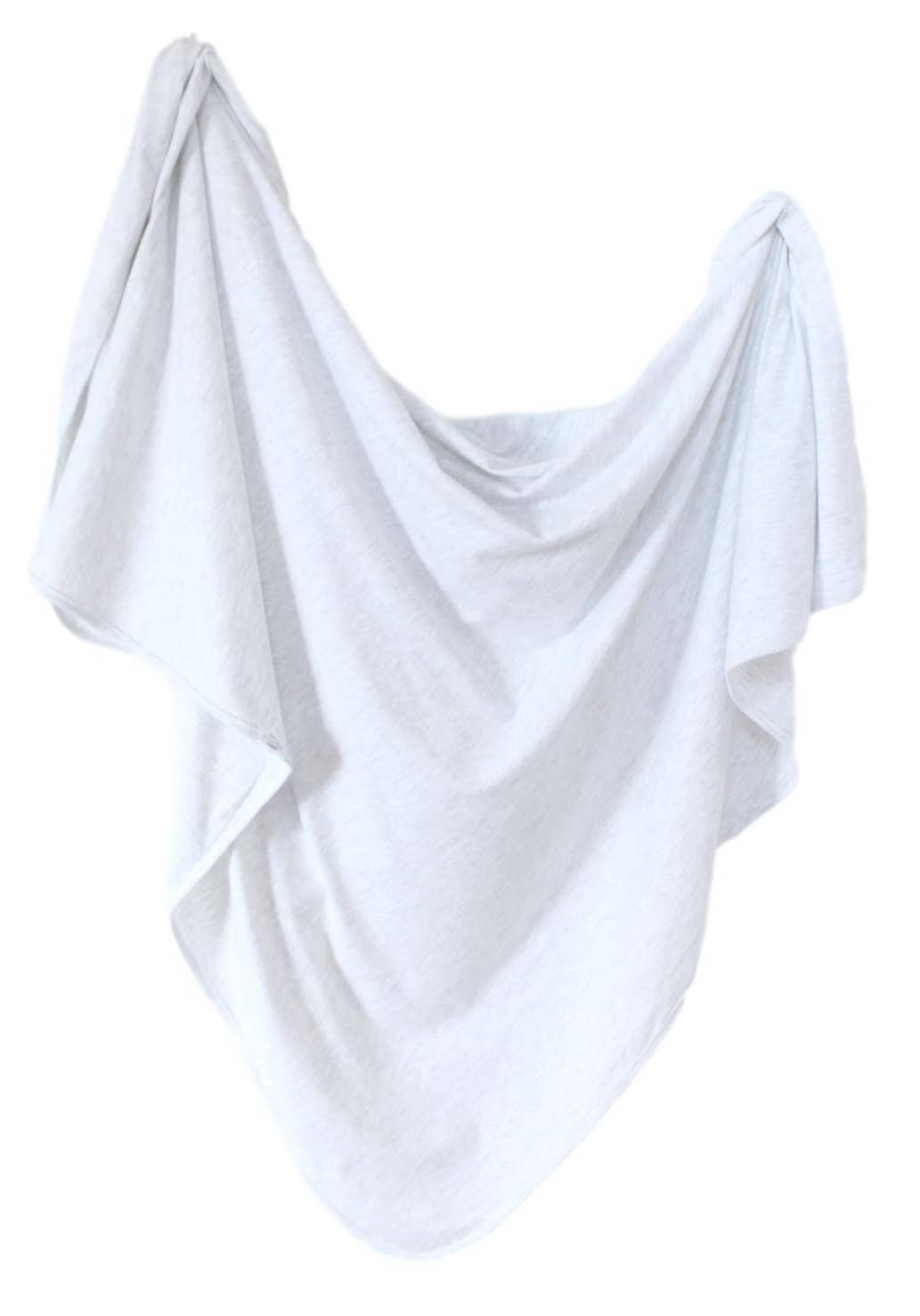 Organic Cotton Stretchy Swaddle Blanket | Ash Gray | Baby