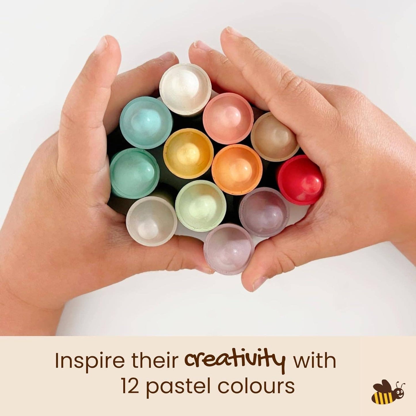 Honeysticks Beeswax Crayons (12 Pack) - Pastel Colored