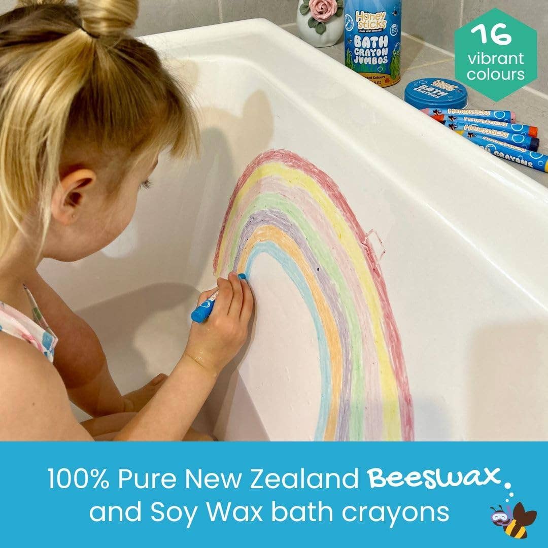 Honeysticks Jumbo Bath Crayons Non Toxic (16 Pack) for Kids