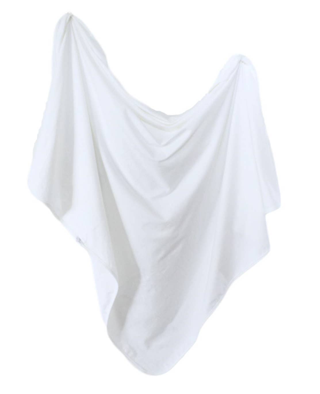 Organic Cotton Stretchy Swaddle Blanket | Sugar White | Baby