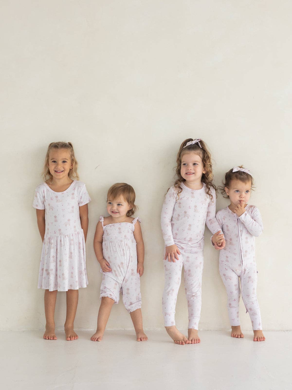 Pups & Bows | Bamboo Zipper Pajamas