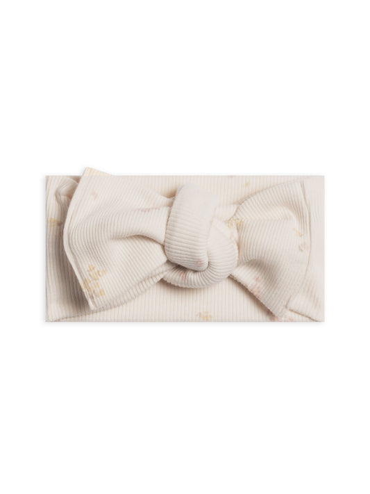 Organic Ribbed Bow Wrap - Emma Floral