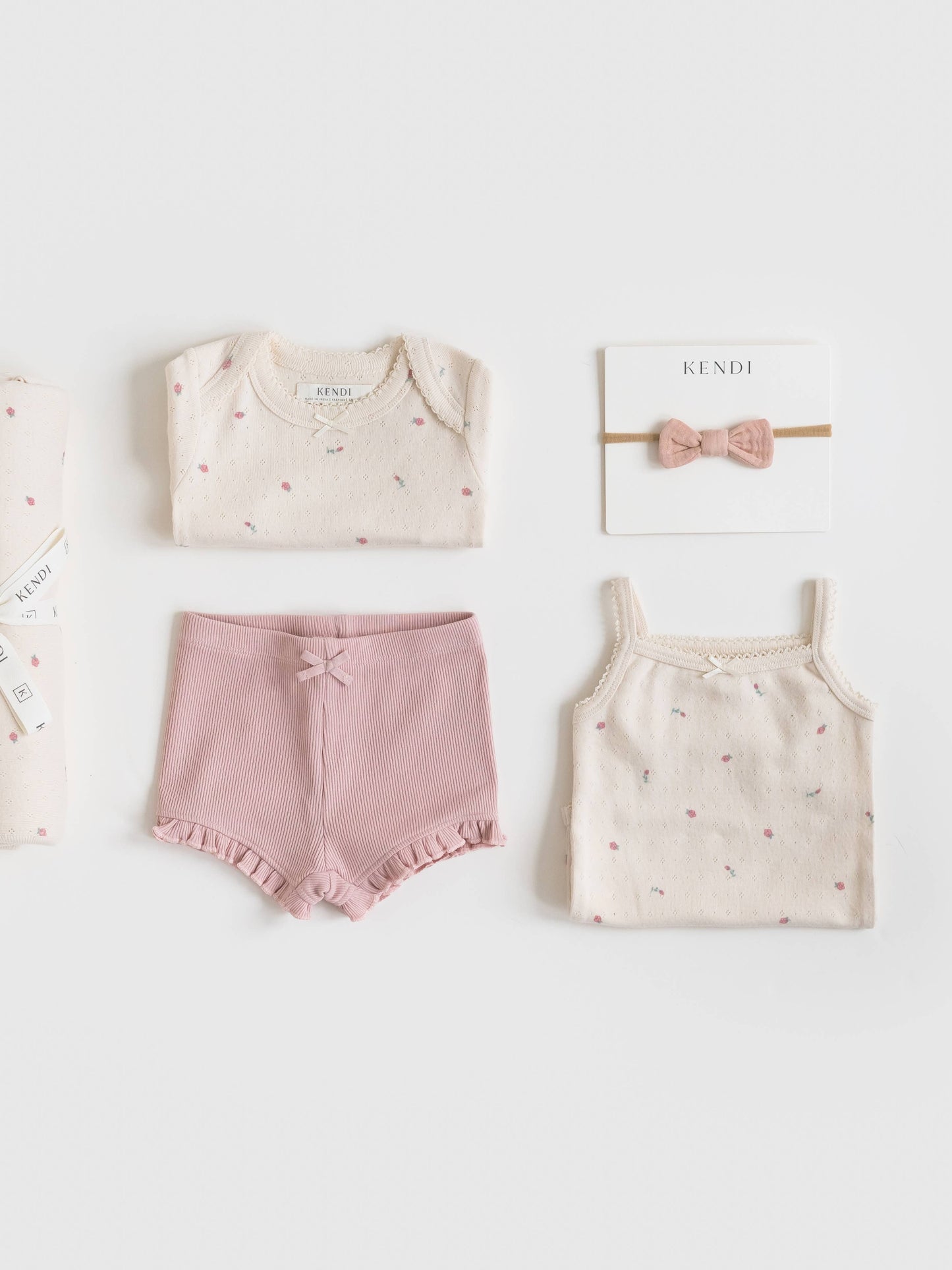 Organic Josie Pointelle Short Sleeve Bodysuit - Pia Floral