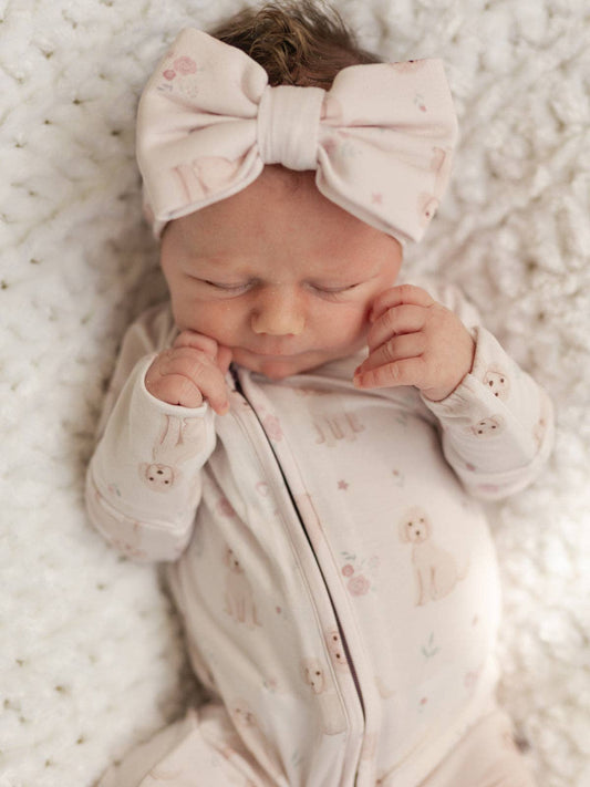 Pups & Bows | Bamboo Zipper Pajamas