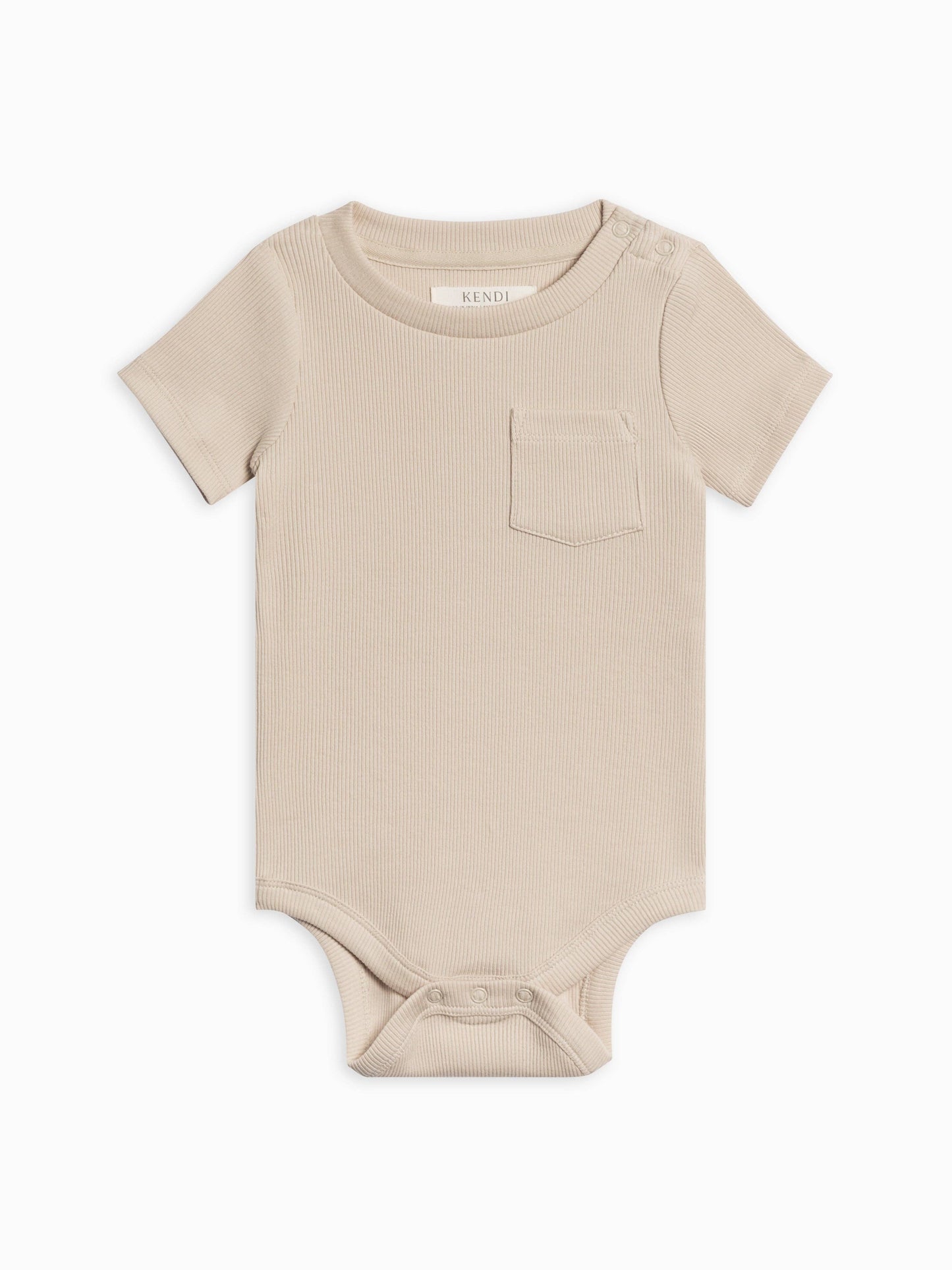 Dana Ribbed Short Sleeve Pocket Bodysuit