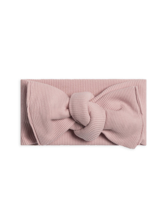 Organic Ribbed Bow Wrap - Rosa