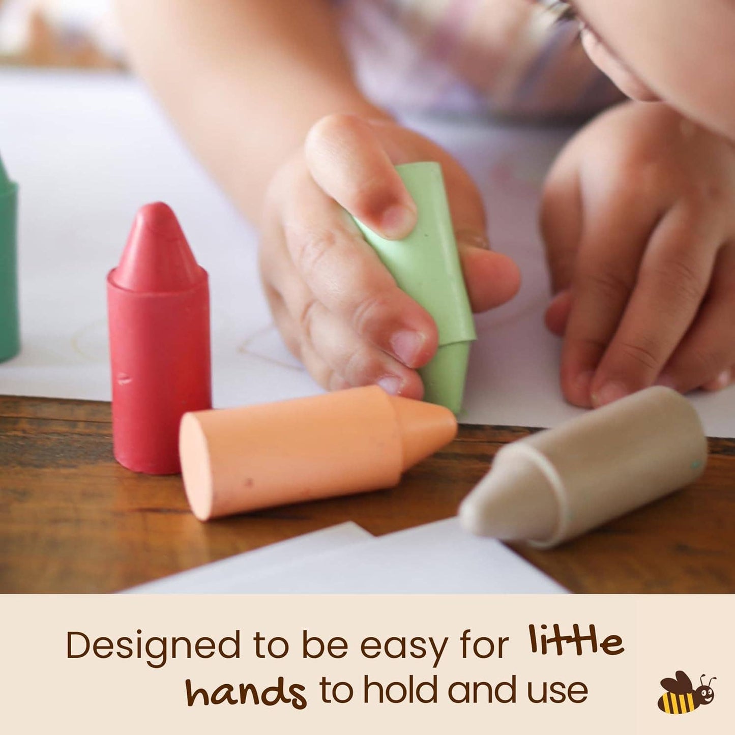 Honeysticks Beeswax Crayons (12 Pack) - Pastel Colored