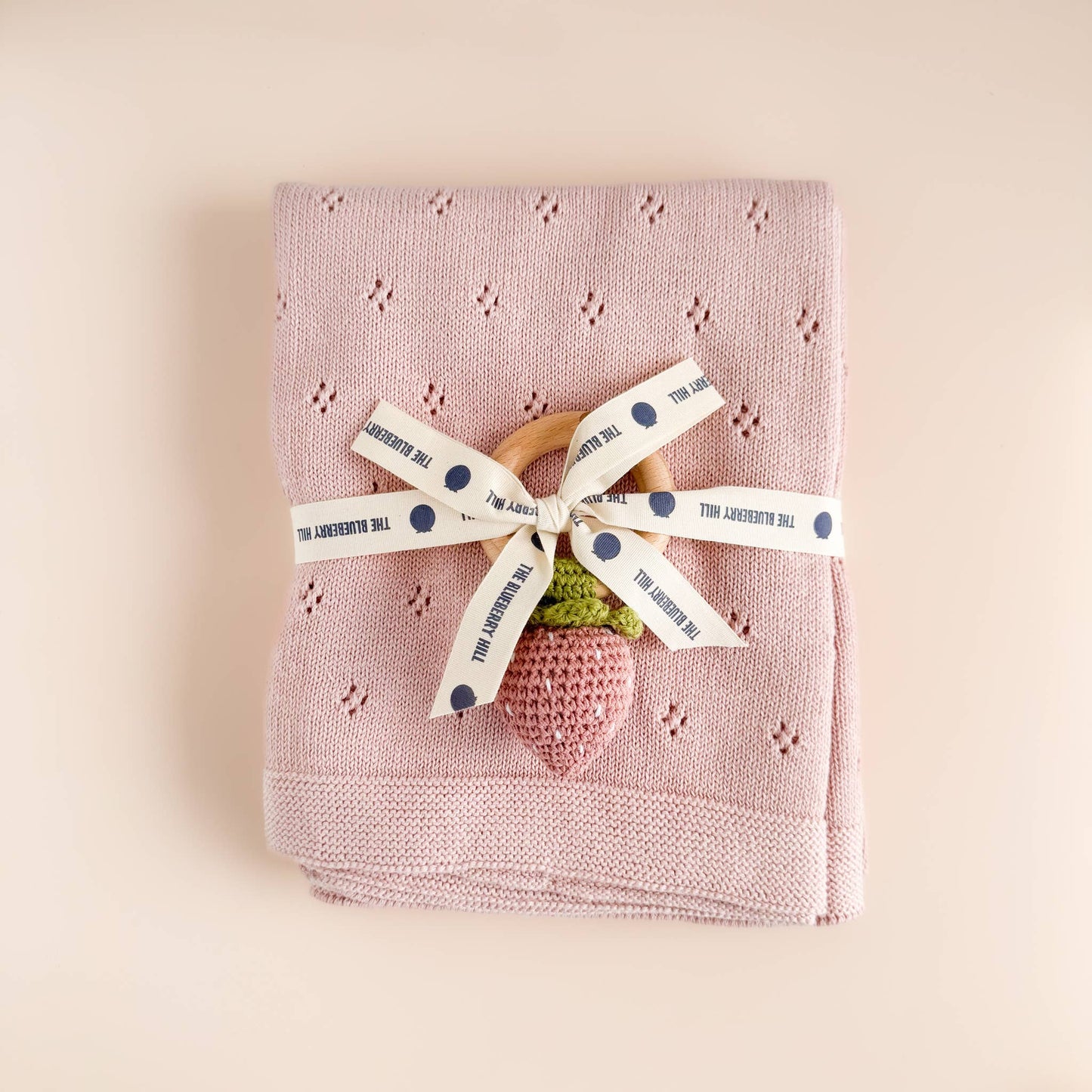 Heirloom Pique Blanket Blush Organic Cotton Kids & Baby Gift