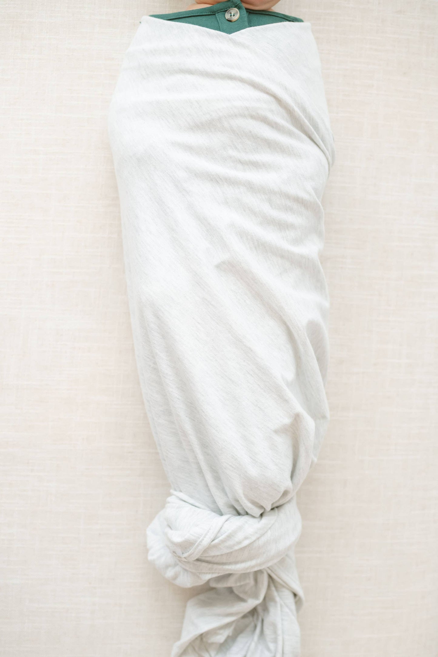 Organic Cotton Stretchy Swaddle Blanket | Ash Gray | Baby