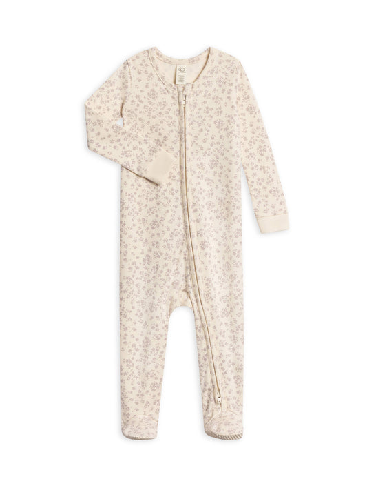 Organic Baby Peyton Footed Sleeper - Maria Floral / Lilla