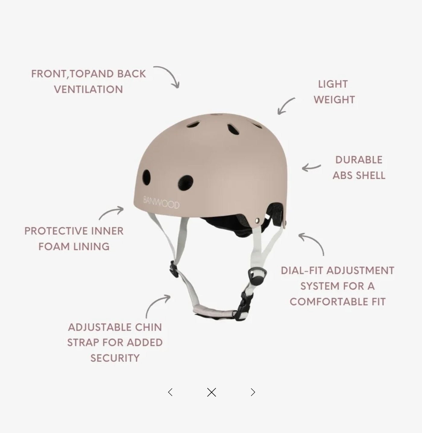 Banwood Classic Helmet - Matte White (50-54 cm)