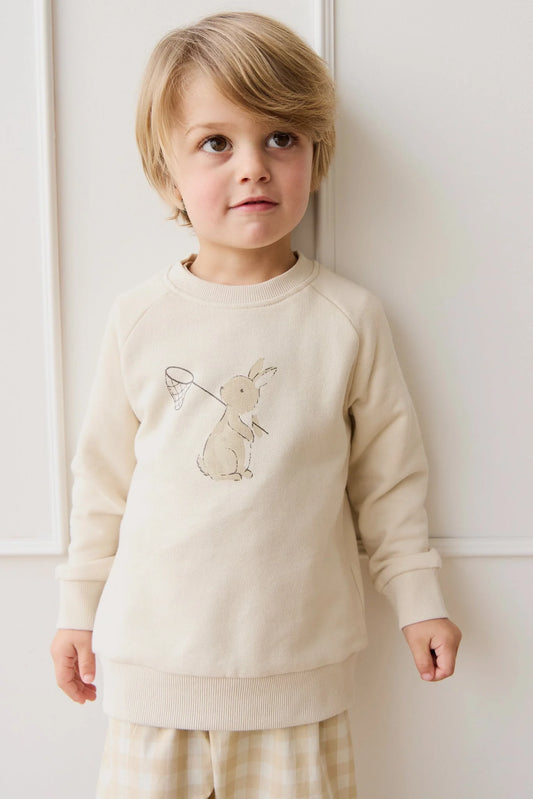 Organic Cotton Flynn Sweatshirt - Oat Lapin Jardin