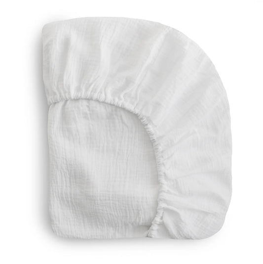 Muslin Crib Sheet White