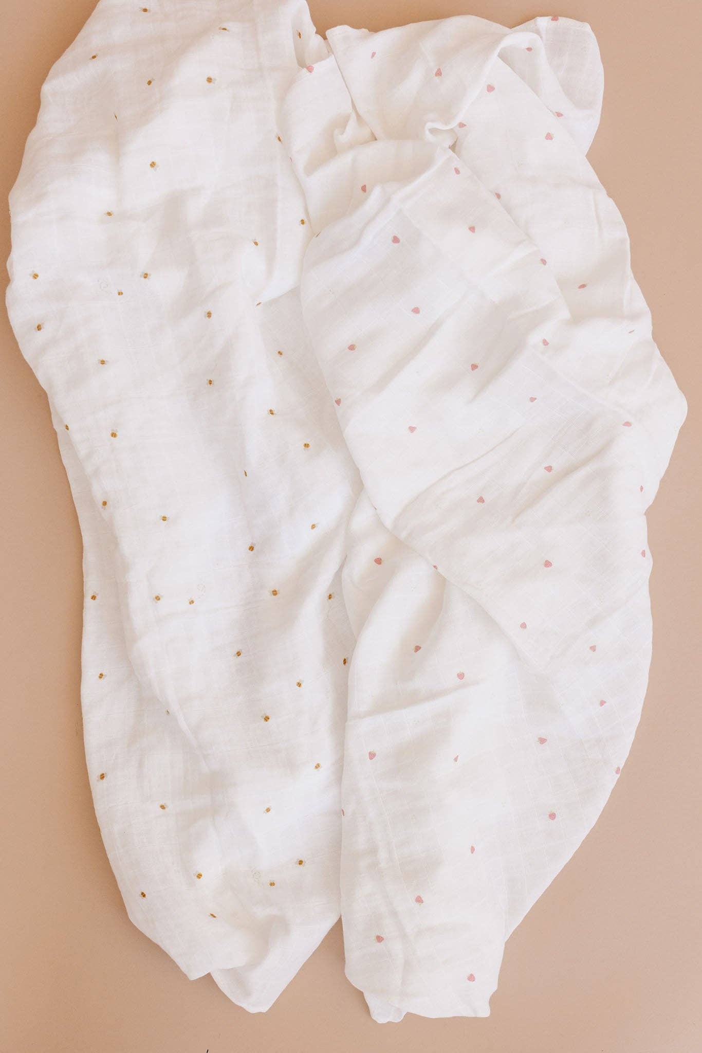 Swaddle Bee Baby Organic Muslin Blanket Gift Honey Bear