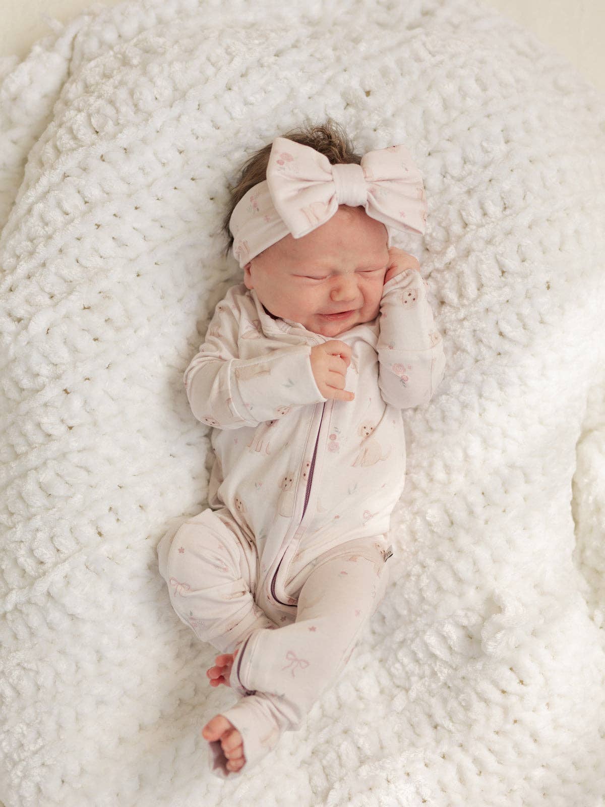 Pups & Bows | Bamboo Zipper Pajamas