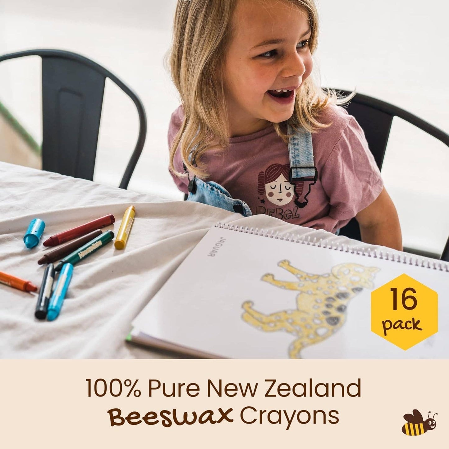 Honeysticks Jumbo Crayons (16 Pk) - 100% Pure Beeswax Crayon
