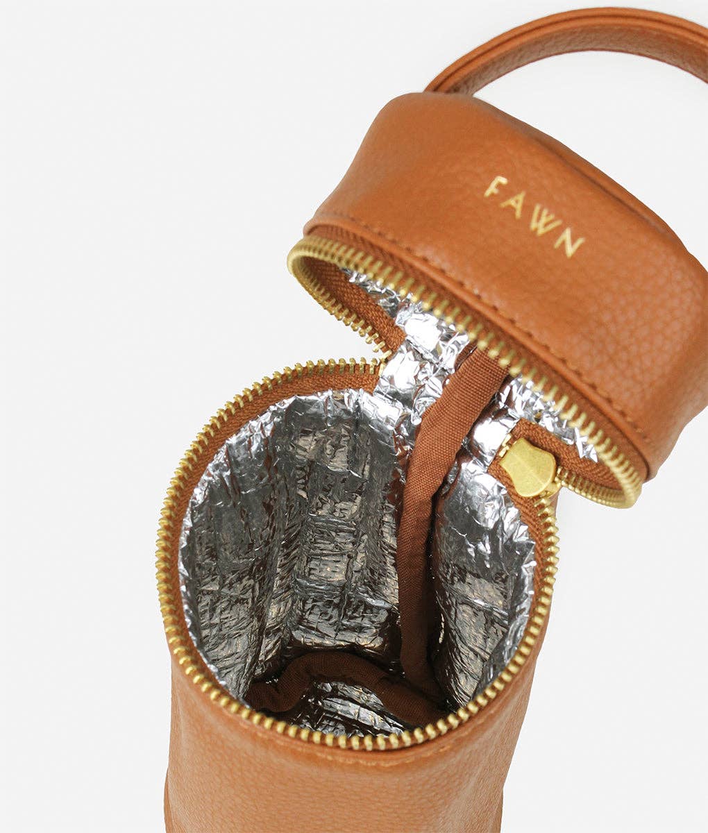The Bottle Bag - Faux Leather Insulated Bottle Cooler Bag