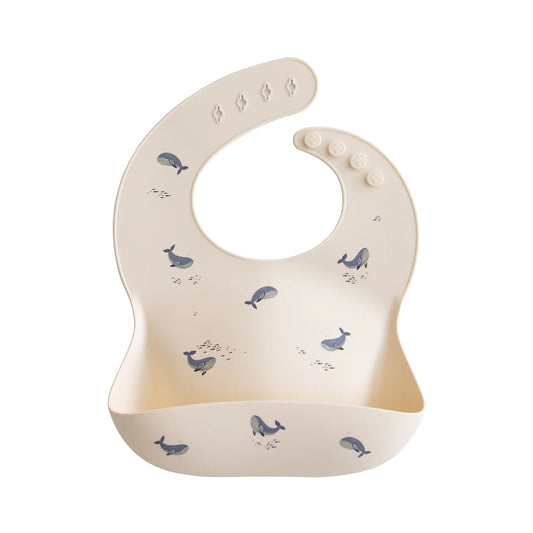 Silicone Baby Bib Whales